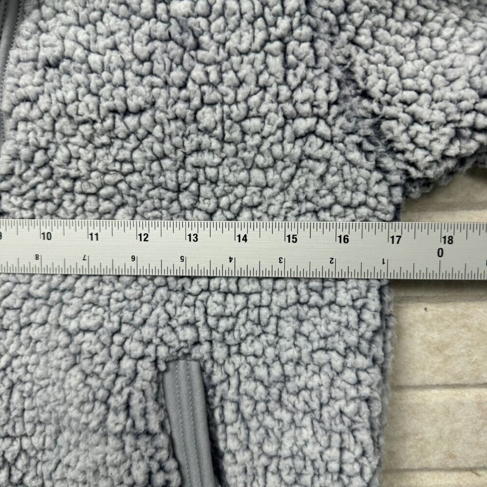 Cuddly Sherpa Girls 10/12 Fleece ¼ Zip Pullover Jacket Gray Cozy Warm Size 10/12 - Picture 8 of 9